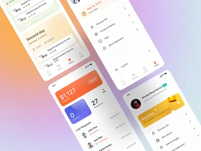 Fitness app colorful fitnes fitness fitness app fitness tracker minimal mobile app tracker ui design uiux