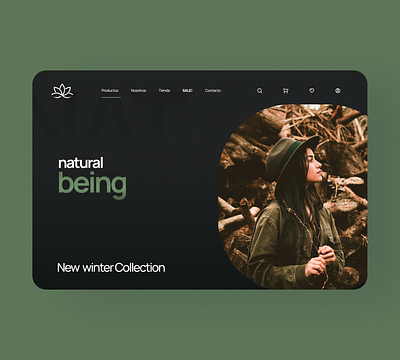 Natural being e-shop | UI 🌱 branding e shop graphic design shop ui ux web page