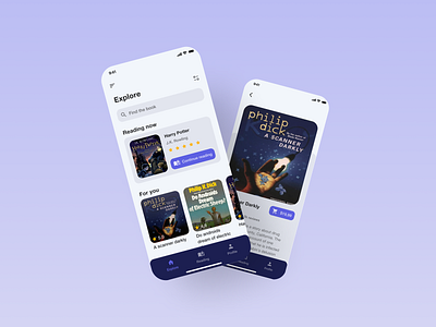 E-books app 2d app appdesign behance books branding design dribbble graphic design illustration ui uiuxdesign ux