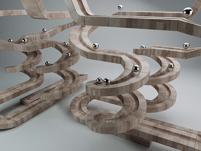 Marble Run 3d animation cinema4d