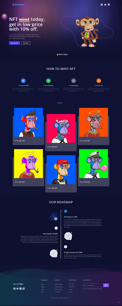 NFT minting website UI UX eth ethereum mint nft nft nftmintingwebsite solana ui