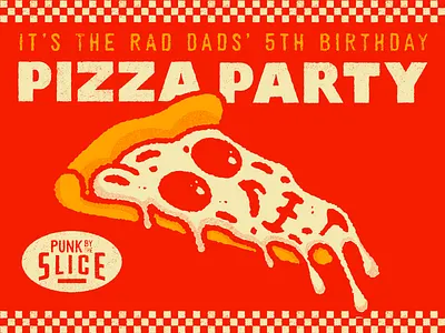 Rad Dads' Pizza Party brand branding design identity illustration pizza pizza skull skull vector
