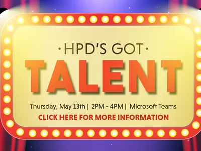 HPD's Got Talent 21' design graphic design typography