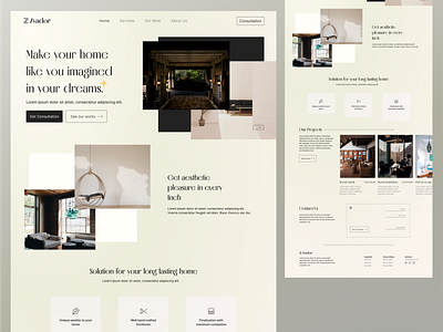 Zyad decor Web Ui aesthetic clean decor decoration design interior logo minimal ui ux vintage