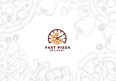 Fast Pizza Delivery Logo Design - Inspiration - Creative amazing logo app logo branding business logo company logo courier logo creative logo custom logo design design trends dope logo fun logo logo logo inspiration pizza logo