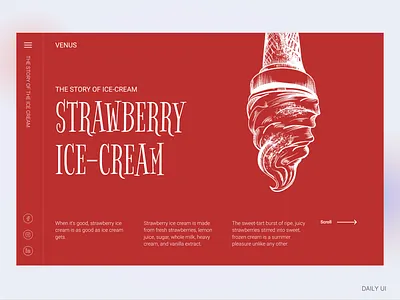 Daily UI - Loading page color grid home homepage ice cream loading red serif typography ui web