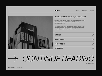 VOHH INTERIOR architecture building design interior interior design minimal ui ux website