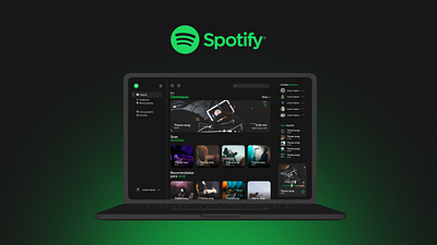 UI Concept - Home Spotify Web design graphic design interface music spotify ui ux