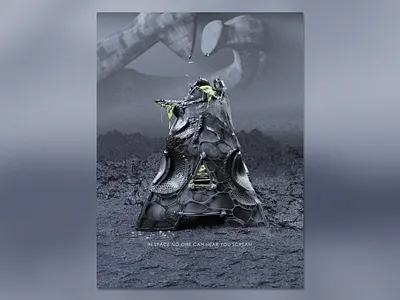 The A letter 3d alien alphabet blender design letter movies