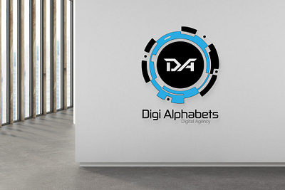 Two-letter logo - Digital abstract art branding business logo calligraphy design digital digital logo illustration logo logo design tech logo two letter logo