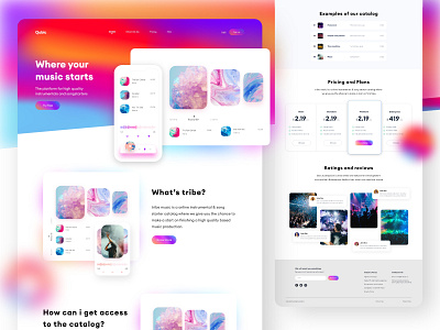 Music Streaming Service Landing Page Website 3d branding design illustration karaoke landing page logo lyrics music music player radio sing song typography ui vector web website