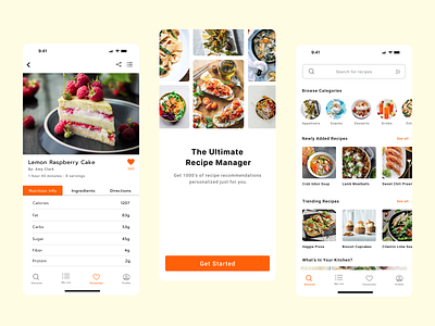 Recipe App Concept - Mobile app colours cooking design food mobile recipe ui visual