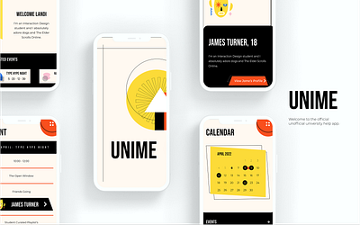 UniMe App app app integration branding design flat gamification hybrid illustration illustrator logo typography ui ux vector