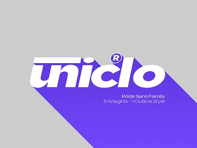 Uniclo Wide Sans Family Font advertising black bold collection display etsy family fashion legible medium original presentation retro smooth strong uniclo wide sans family font vintage