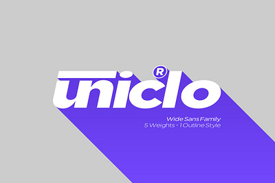 Uniclo Wide Sans Family Font advertising black bold collection display etsy family fashion legible medium original presentation retro smooth strong uniclo wide sans family font vintage