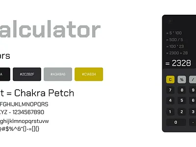 Just a Calculator Design for Android Application android dark mode graphic design mini project mobile application tech ui