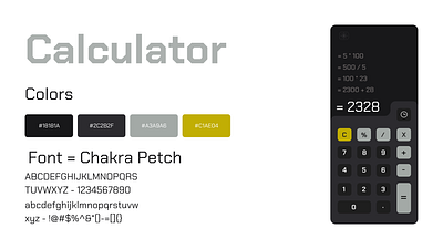 Just a Calculator Design for Android Application android dark mode graphic design mini project mobile application tech ui