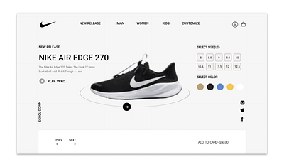 Nike Promo Page Design Concept animation branding design graphic design illustration logo typography ui ux vector