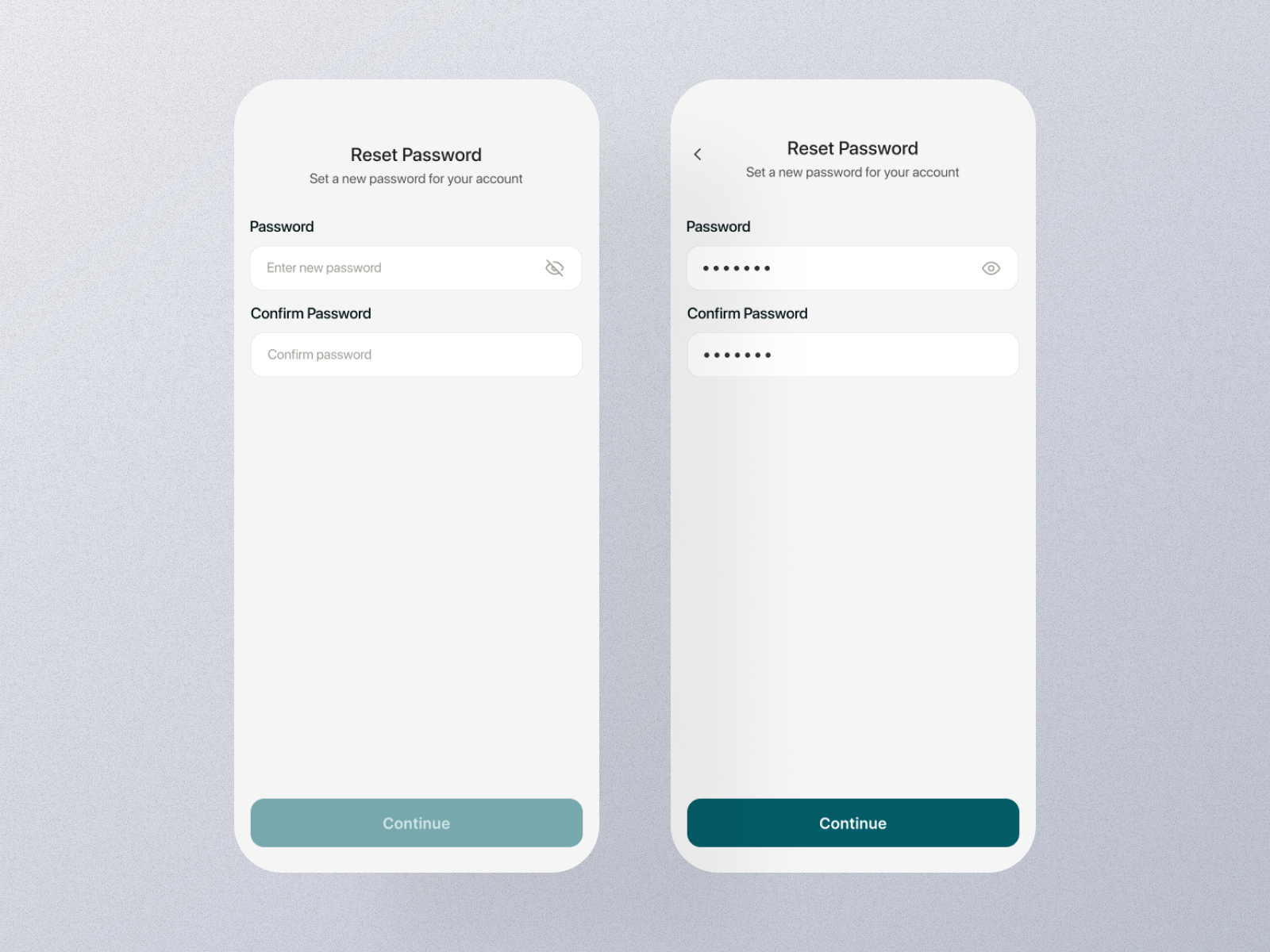 Reset Password Mobile App Ui by UI Ants on Dribbble