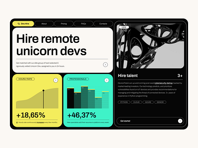 Remote Developer Hiring Platform business platform corporate website creative web data visualization developer hiring hiring platform interactive design job search modern interface professional design remote developer remote work tech recruitment typography ui components ui design user friendly ux design ux ui web design