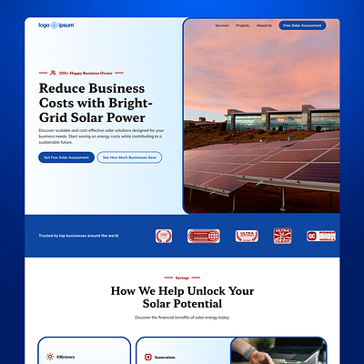 BrightGrid Solar 🏨 | Commercial Solar Website Design best solar website design modern solar solar company website solar energy solar energy website solar website solar website design solar website templates web design website website design