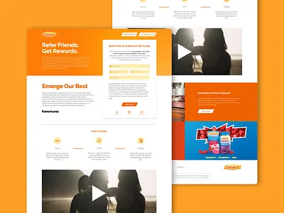 Emergen-C - Emerge Our Best Referral Campaign e commerce ui ui design ux ux design web design