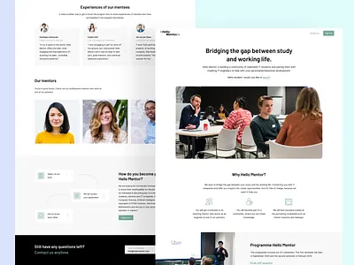 Hello Mentor - Landing Page app appdesign design designinspiration digital dribbble education figma landing page landingpage sketch sketchtapp ui uidesign user experience userinterface ux uxdesign uxui webdesign