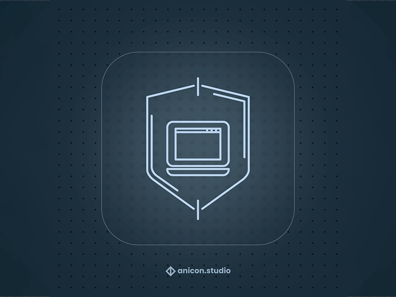 Now it's safe! anicon animated logo animation design gif graphic design icon illustration json logo lottie motion graphics ui ux