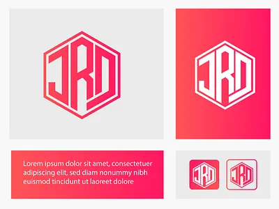 JRD modern Logo abstract logo brand guideline brand identity brand style branding colour logo creative logo custom logo full branding gradient logo jrd letter jrd logo letter logo typograpgy