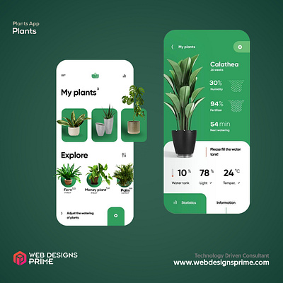 Plant App appdeveloper appdevelopment behance designideas plant uidesign uxdesign webdesign webdesignsprime websitedesign