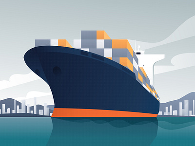 Cargo ship leaving the harbor cargo carrier china commerce conatiner delivery export freight global harbor logistic port sea ship shipping trade trading transport transportation vessel