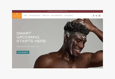 Frederick Benjamin Web Design & Development black owned business graphic design hair care mens grooming online shop shopify ui web design