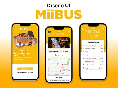 MiiBUS App UI app graphic design transportation ui ux