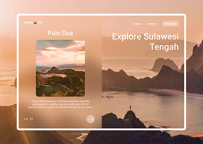 Sulteng Trip - Explore Landing Page explore indonesia landing page sulawesi tengah travel ui website