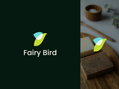 Minimalist Logo - Fairy Bird Logo for Natural Beauty Shop bird logo branding branding design business logo eco logo icon design leaf logo logo logo design logo design branding logodesign logofolio2022 logos logotrends2022 logotype minimal minimalist logo modern logo monogram logo visual identity