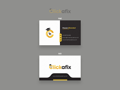 Clickafix Business Card Design | Social Media Design advertisement awesome business card business card design business card template business cards card design classy design facebook illustration instagram latest logo minimal modern new post social media ads trending