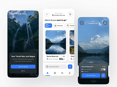 Troovē - Travel Mobile App adventure android app design flutter mobile mobile app mobile design mobile ui tourism travel travel app traveler traveling trip ui ui travel uiux ux vacation