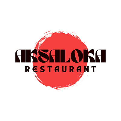 Logo Aksa Loka Japanese Restaurant branding design graphic design illustration logo