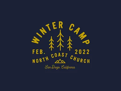 Camp branding camp camping color design graphic design illustration illustrator logo minimalistic outdoors typography winter camp