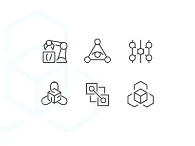 Crosschain outline iconset blockchain crosschain crypto icon icons integration mesh network outline scale vector
