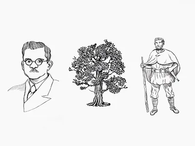 Illustrations for Rab Archaeological (T)races digital illustration graphic design illustration