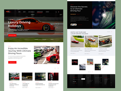 Luxury Driving Holidays autodesk automobile automotive automotive design car landing car website cars sportcar ui ui designer