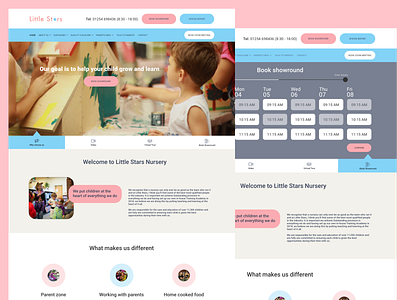 Nursery Website - Little Stars branding logo nursery website ui uxui website