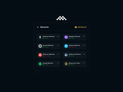 Multichain Connection on wallet blockchain dashboard defi dex multi chain multichain wallet web3