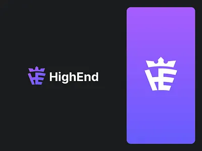 HighEnd Logo Design app logo brand identity branding design e e logo fashion app gradient design h h logo he monogram letter logo lettermark logo logo design logo design trends logo for sale luxury trending fashion unused logo