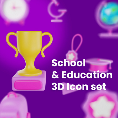 School and Education 3D Iconset 3d laptop