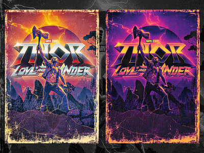 Thor : Love and Thunder VHS Style Movie Poster adobe photoshop chris hemsworth digital manipulation graphic design keyart marvel poster movie poster photo manipulation photoshop poster art poster desig thor thor love and thunder
