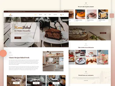 Home Baker Website design ecommerce flat handcraft minimal ui ux website