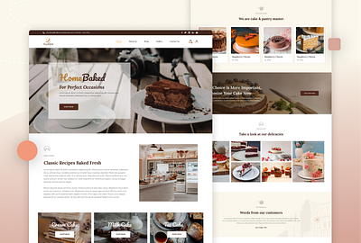 Home Baker Website design ecommerce flat handcraft minimal ui ux website