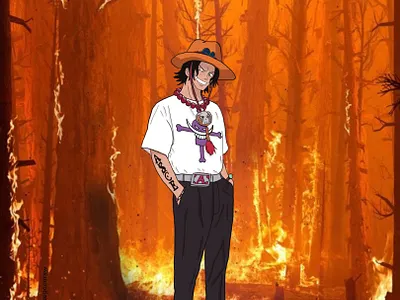 Street Portgas D. Ace design dessin digital drawing drawing illustration illutration